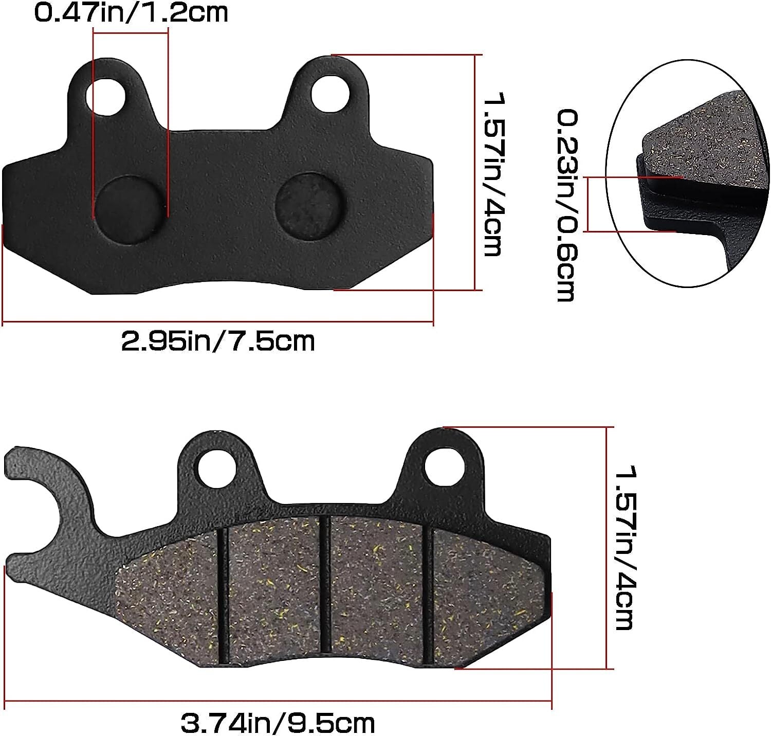 Brake Pad for Kawasaki KLF 400B Bayou 4x4,KVF 750 Brute for Force 4x4i,KRF 800 Tyrex