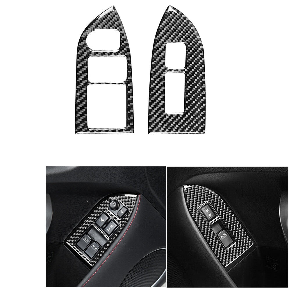 Carbon Fiber Window Lift Switch Cover Trim for Toyota 86 for Subaru BRZ 2017-2019