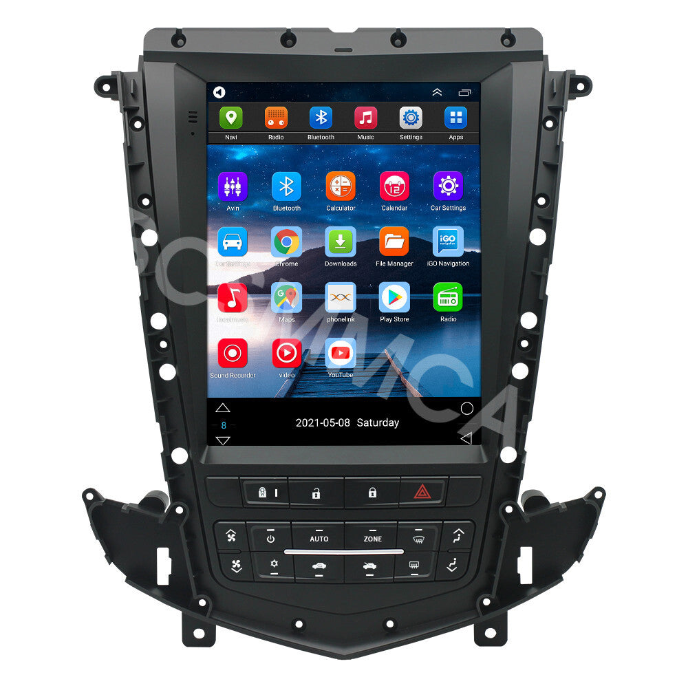 Car For Apple Carplay Radio Fit for Cadillac SRX 2009-2012 Android 14 GPS Stereo