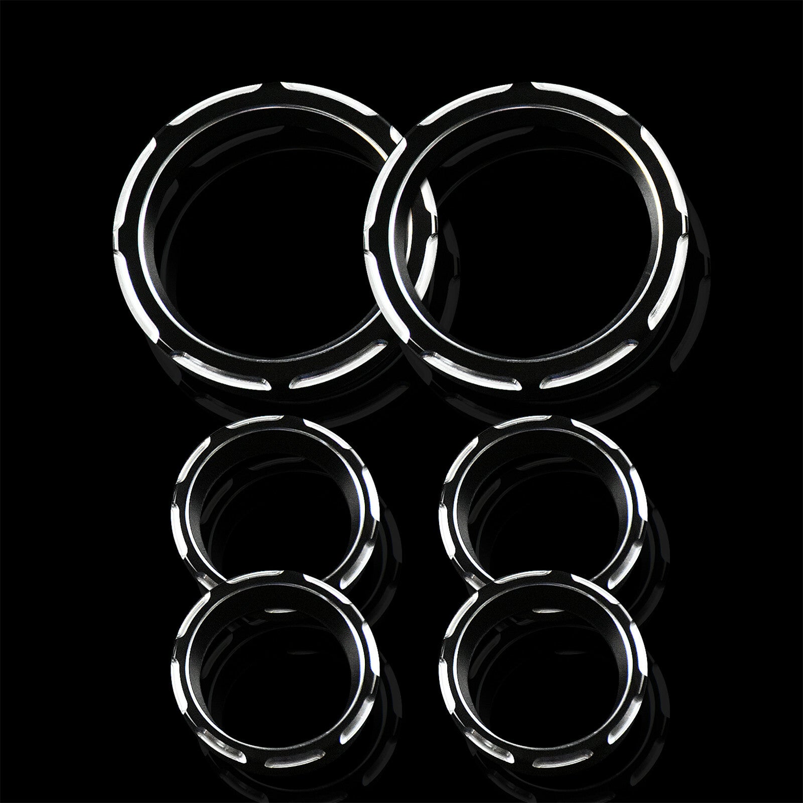 2 Gauge 4 Speedometer Burst Bezel Fit for Harley Electra Street Glide 96-13