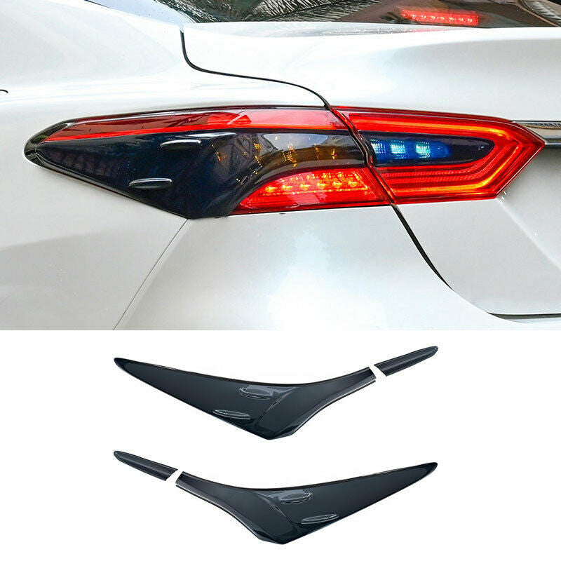 4p for Toyota for Camry 2018-2023 Black Smoked Rear Tail Light Lamp Cover Guard Trim