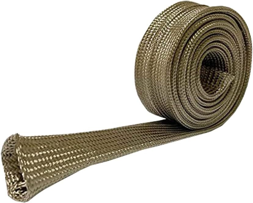 Heat Shroud Heat Hose Fiberglass Wrapped Sheath 3/5 ID x 10' Adjustable