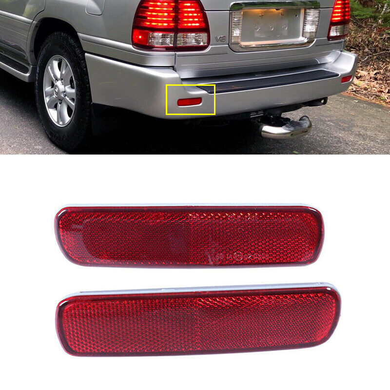 Pair Rear Bumper Reflector Lamp for Toyota for Land Cruiser / for Lexus LX470 1998-2007