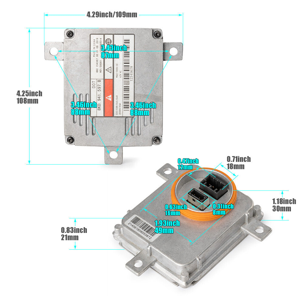 Xenon Ballast HID Control Unit Computer Module 8K0941597B ForAudi for VW A1 SI A3
