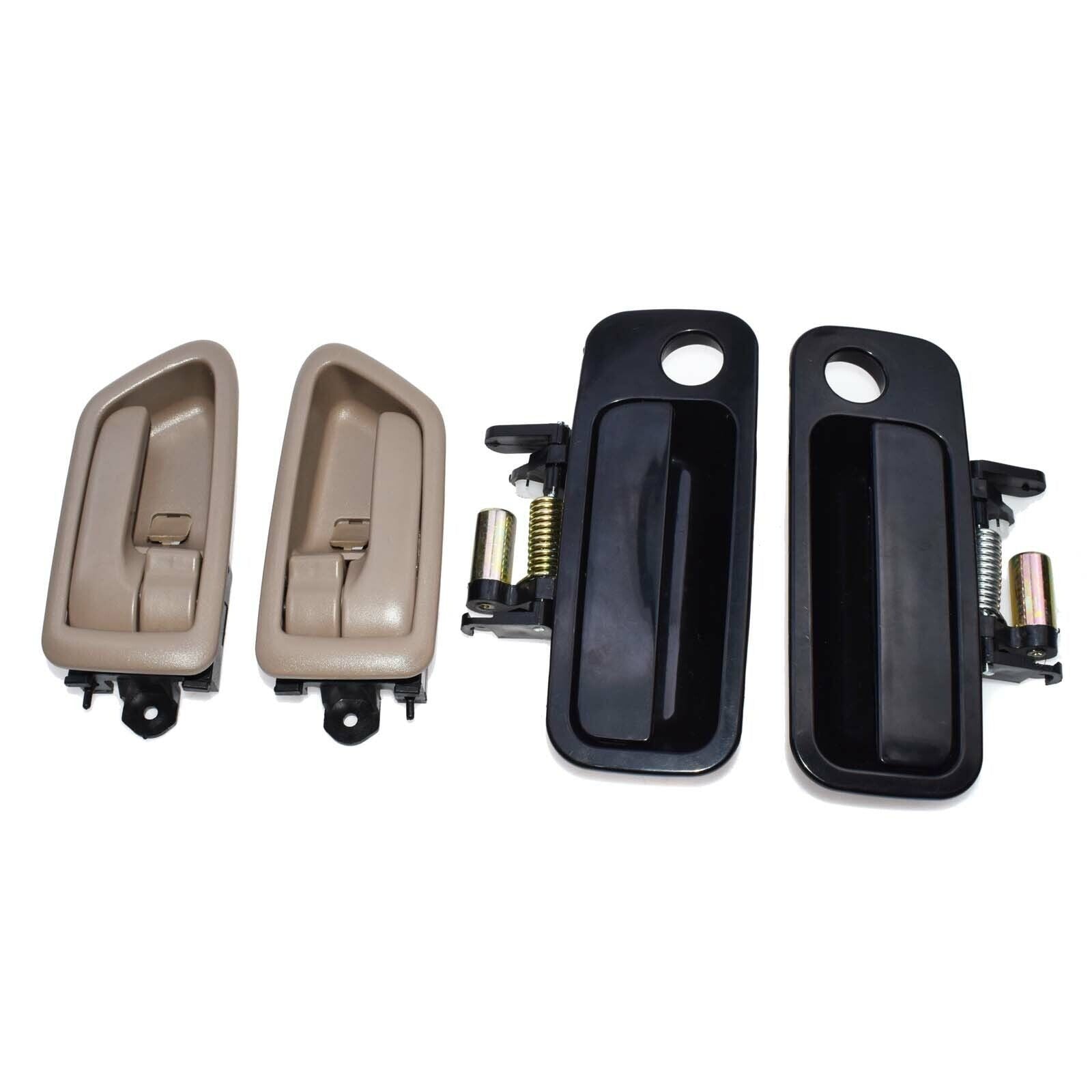 Front Left Right Black Outside Tan Inside Door Handle for Toyota for Camry 1997-2001