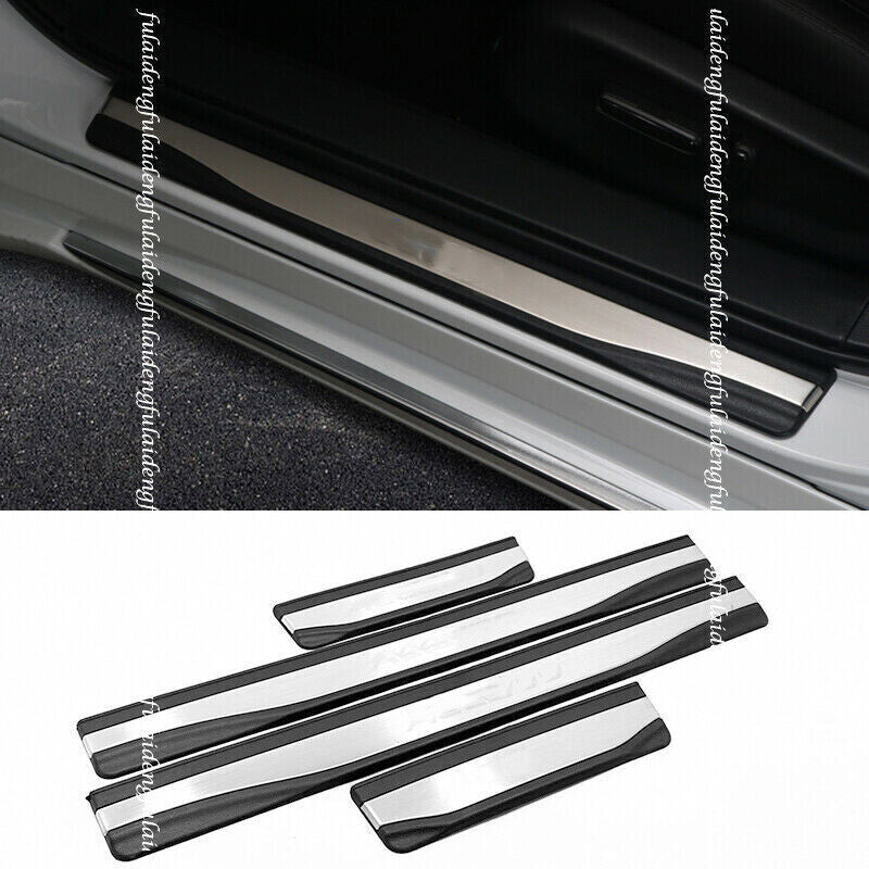 4P for Honda Accord 2018-2022 Door Sill Scuff Plate Guard Molding Protector Trim