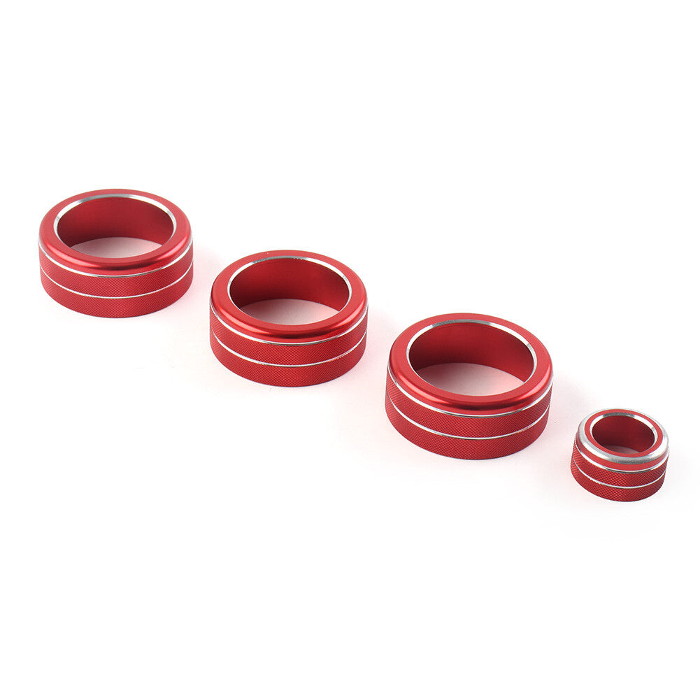 for Honda for Civic 11th 2022+ CRV Console AC Climate Control Knob Ring Cover Red 4x