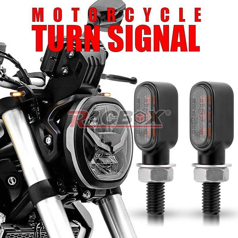 4X Motorcycle LED for Mini Turn Signals Amber Light Blinker For Bobber Cafe Racer US