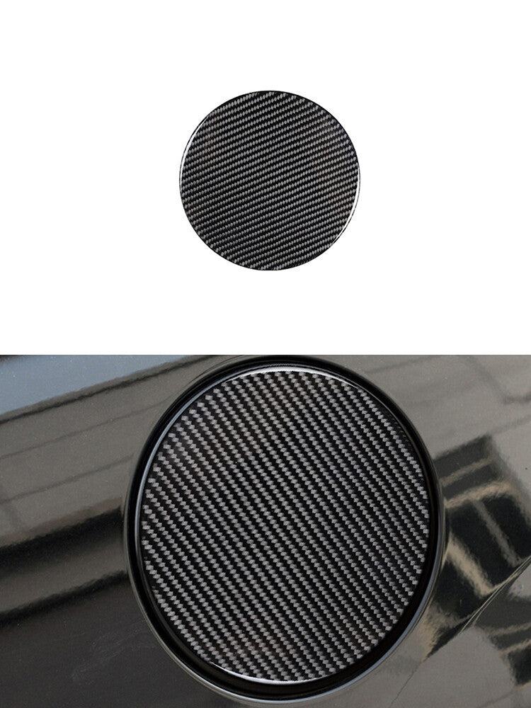 Fuel Tank Cap Panel Trim Carbon Fiber Sticker for Chevrolet Camaro 2010-2015