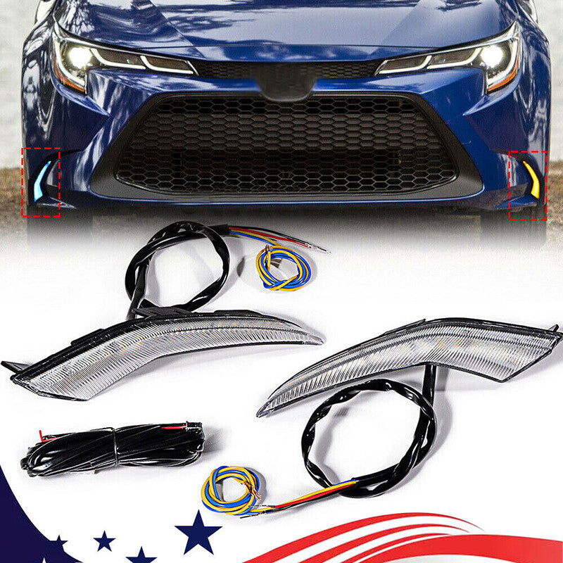 LED Daytime Running Fog Lights (DRL) for Toyota for Corolla L, LE, and XLE models 2020-2022