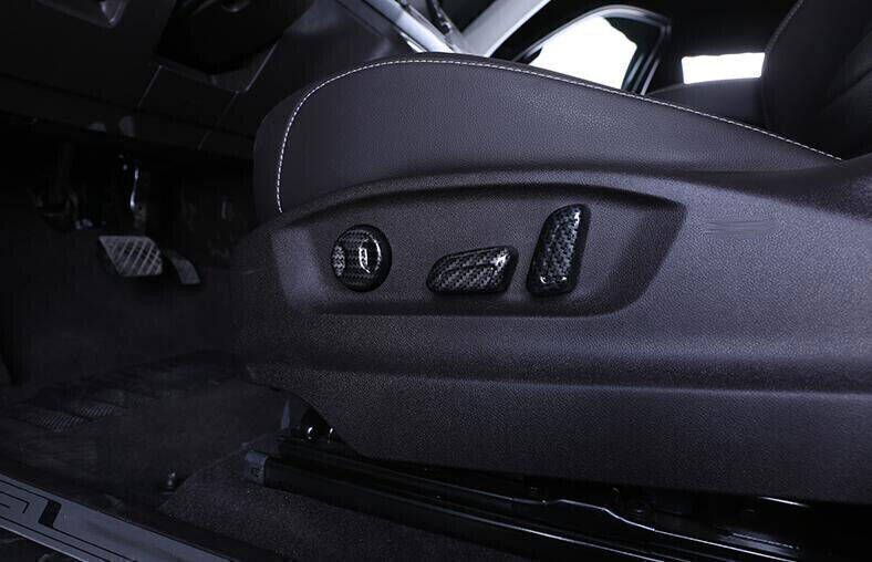 for Volkswagen Atlas 2018-23 Carbon Fiber Electric for Seat Adjustment Cover Trim 6X