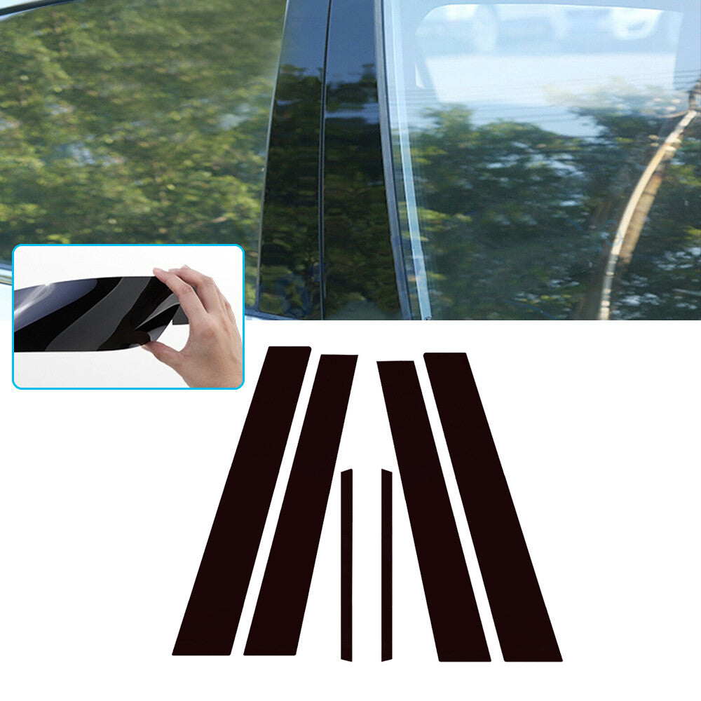 Black pillar window protection trim cover for 08-12 for Honda Accord 4DR