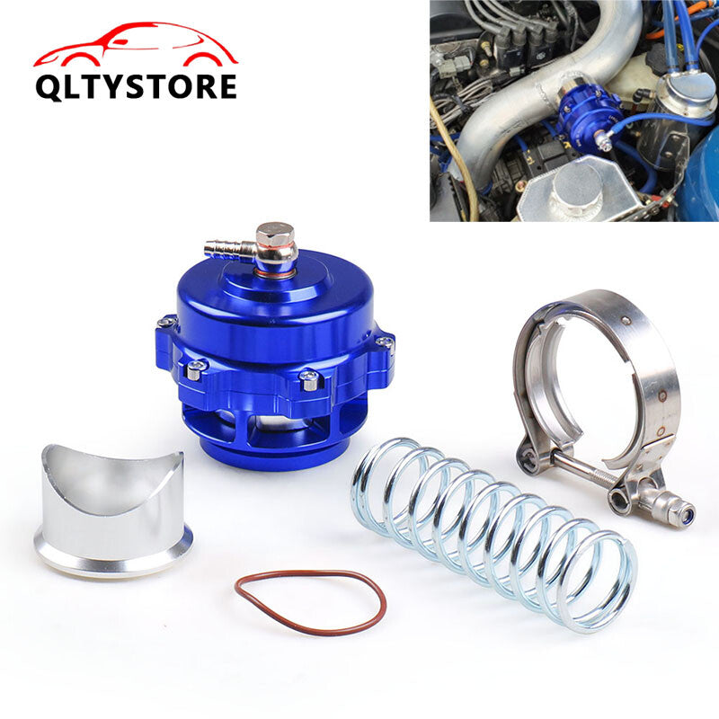 50mm Blow Off Valve BOV fits V-Band Flange Spring 0.4-1.3 Bar 35 PSI Blue