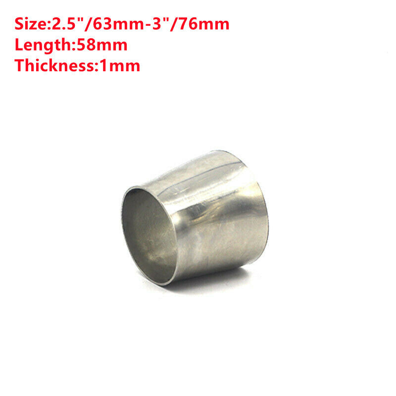 2.5-inch to 3-inch OD Stainless Steel Exhaust Concentric Gearbox Conical Converter Adapter