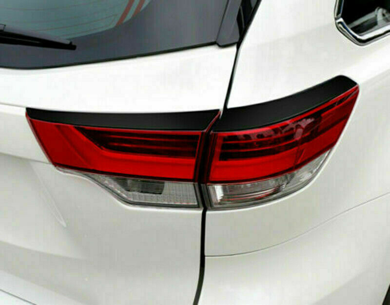 4X Black Titanium Rear TailLight Lamp Strip Trim for Toyota Highlander 2014-2019