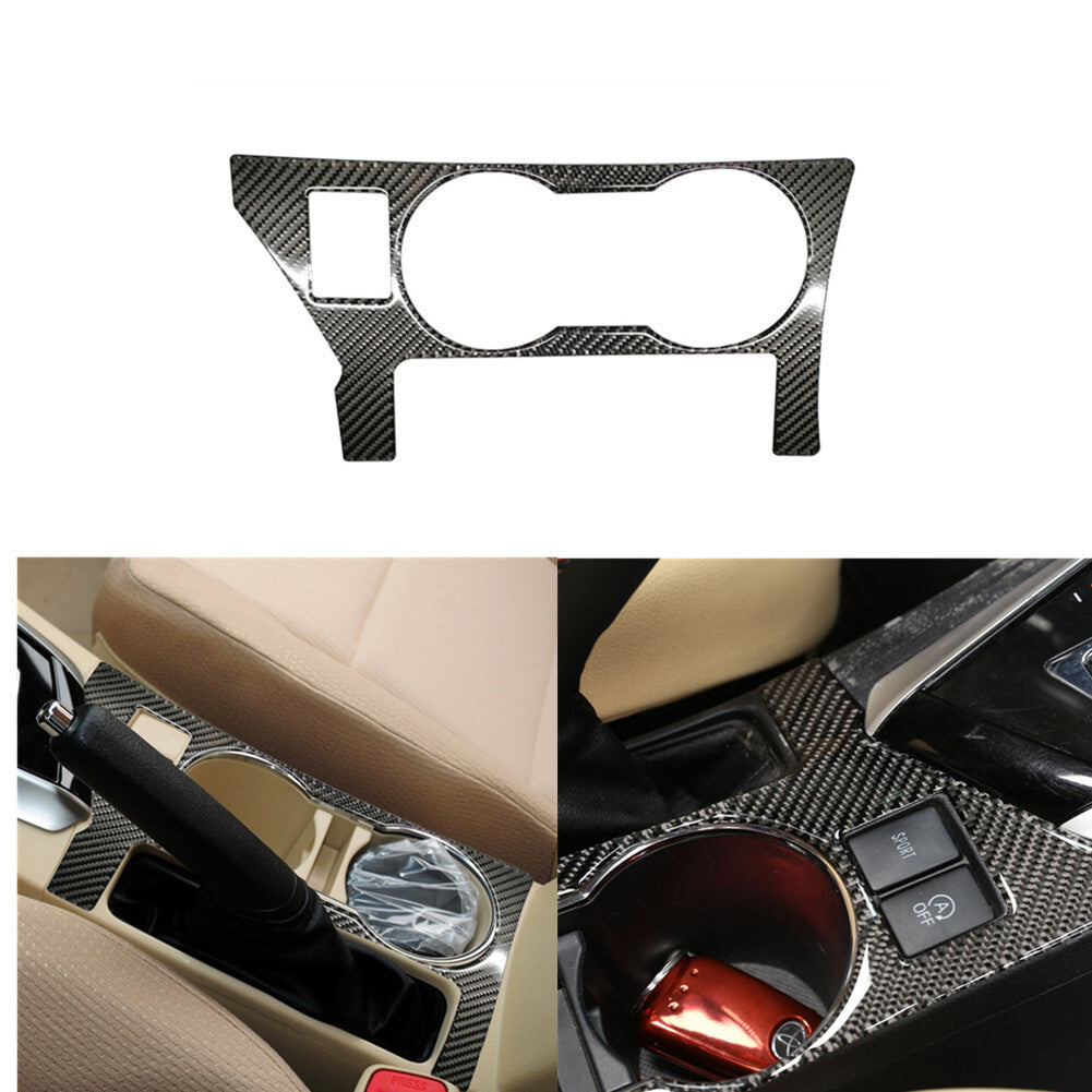 Carbon Fiber Water Cup Holder Frame Panel Trim for Toyota for Corolla 2014-2018