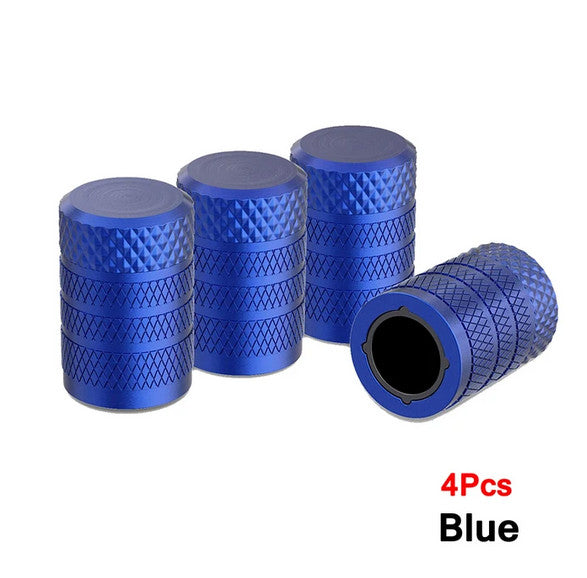 4-piece universal blue tire valve cover rod air dust cover for Lexus