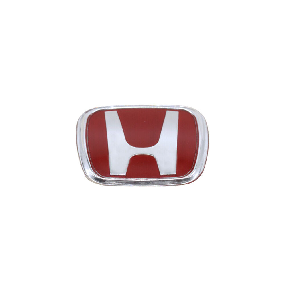 J'S RED H CHROME STEERING WHEEL EMBLEM badge for ACCORD for CIVIC FIT CRZ CR-V