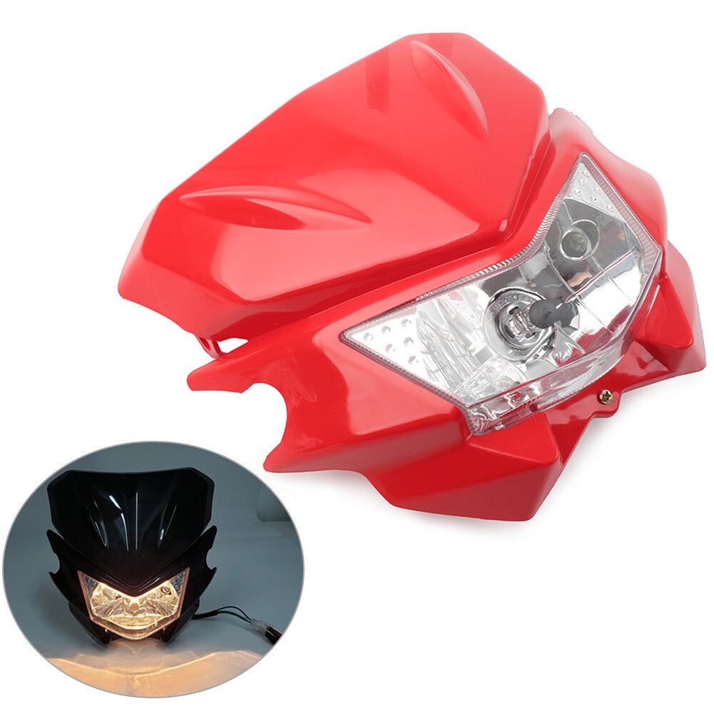 Frontscheinwerfer Scheinwerferverkleidung Hi/Lo f¨¹r Street Fighter Dirt Bike Rot