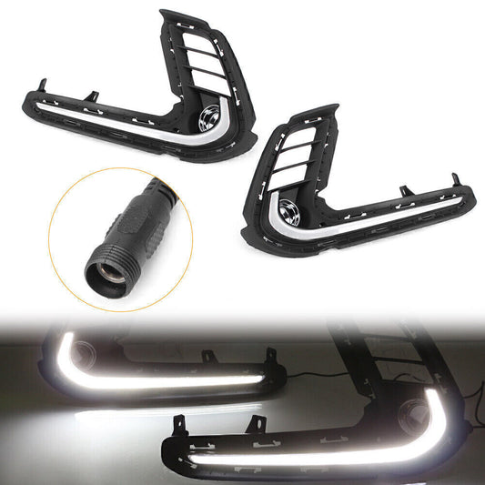 LED Daytime Running Fog Driving Light Lamp DRL Fit for Hyundai for Elantra 2017-2018 Car