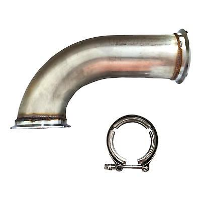All-new 3-inch 90-degree Garrett V-band and clamp-on short-leg 6-inch universal downtube