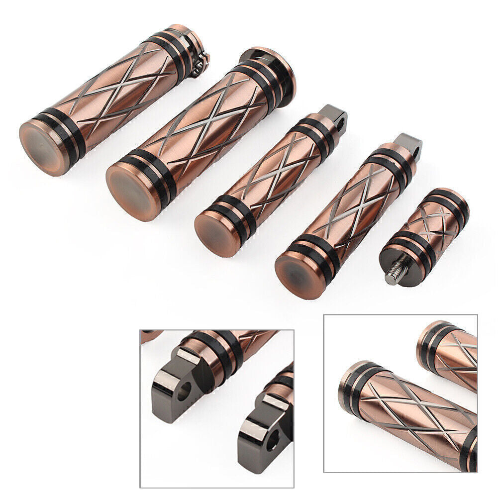 Bronze Footrest FootPeg Hand Grips Shifter Peg for Harley Sportster XL 1200 883