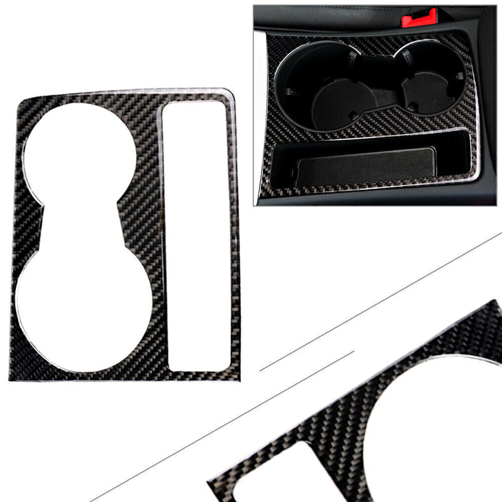 Carbon Fiber Cup Holder Panel Frame Cover Trim for Audi A4 B8 A5 2009-2016 15