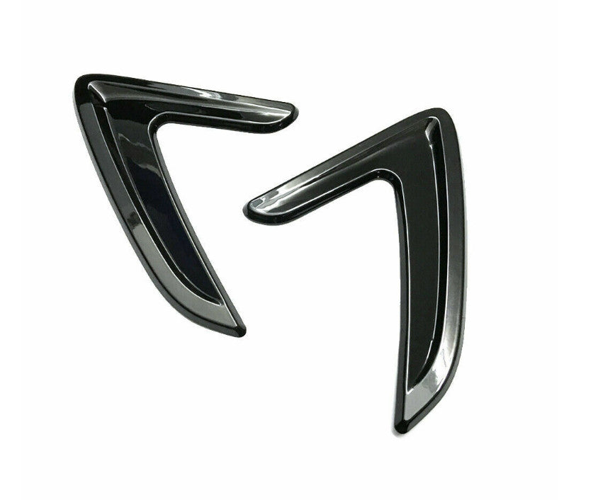2Pcs Black Side Fender Air Flow Vent Decor Cover Trim for BMW Universal Sport GT