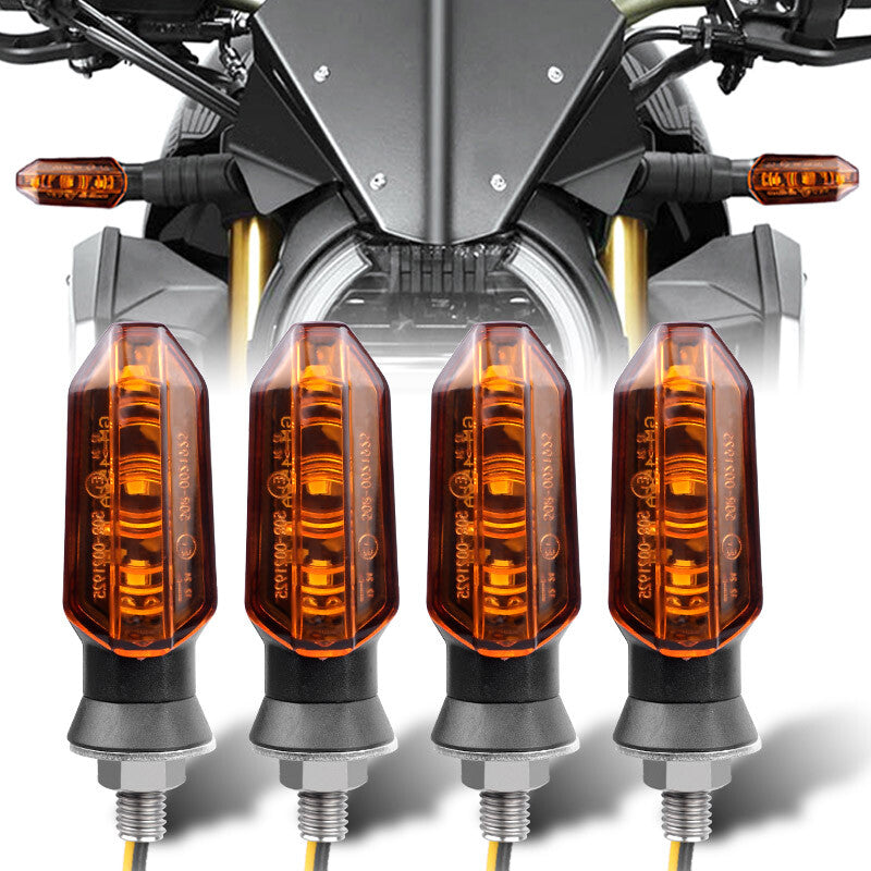 4X Universal LED Motorcycle Turn Signal Indicator Light Amber Blinker Lamp 12V