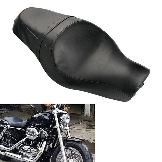 Black passenger for seat cushion 2 uplift driver/rider for Harley Sportster XL 883 1200