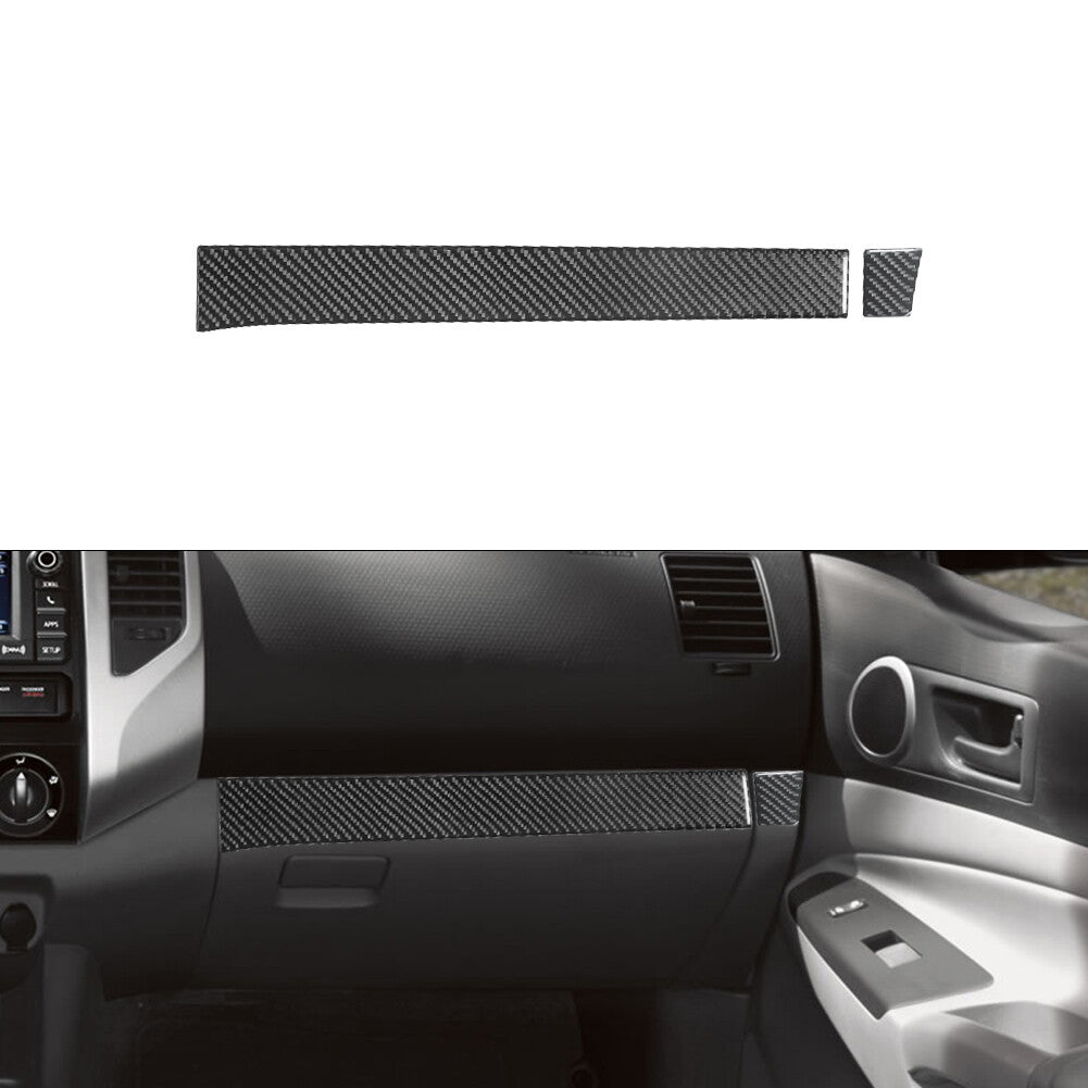 for Toyota Tacoma 2012-2015 2Pcs Box Trim Strip Cover Decor Carbon Fiber