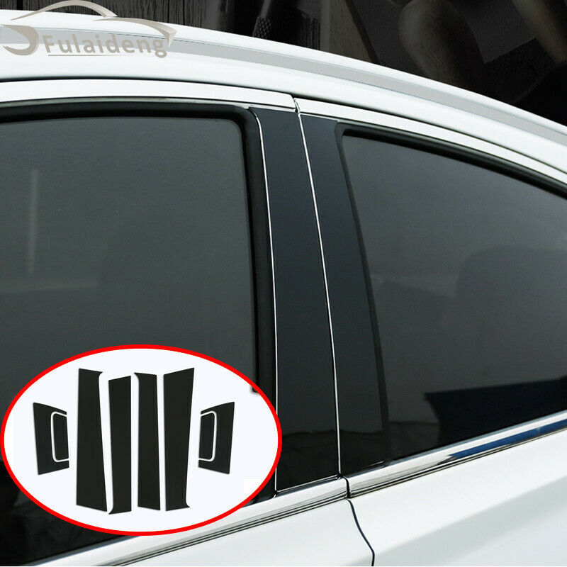 for honda HR-V Vezel 2016-2022 PC Glossy Black Window Pillar Panels Cover Trim
