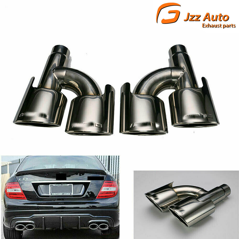 SS 304 Exhaust Muffler Tips AMG Fit C250 C300 C350 for Mercedes W204 W211 C-Class