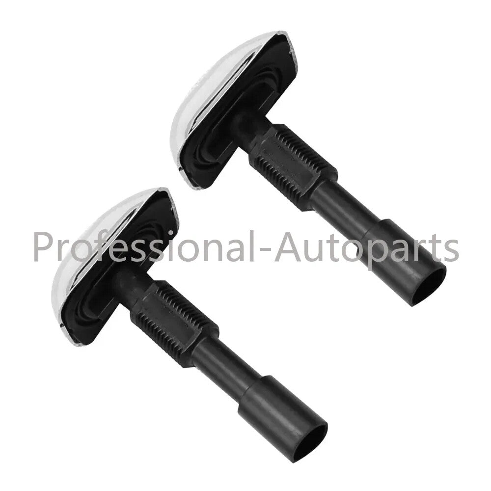 1 pair of left and right headlights, washing machine nozzle spray caps, chrome alloy, suitable for BMW E38 740i 750iL