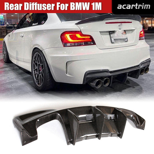 Fit for BMW E82 1M Coupe 2011-2016 Carbon Fiber Rear Bumper Diffuser Lip Spoiler