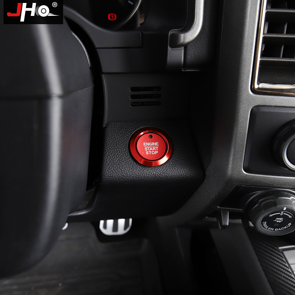 Car Engine Start Stop Ignition Push Switch Cover Cap Ring Fit for Ford F-150