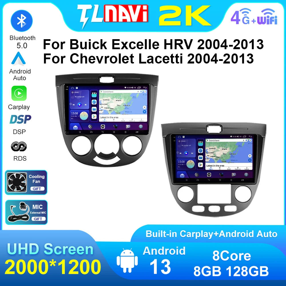 Car Radio Screen for Chevrolet Lacetti J200 for Buick Excelle HRV 2004-2013 CarPlay