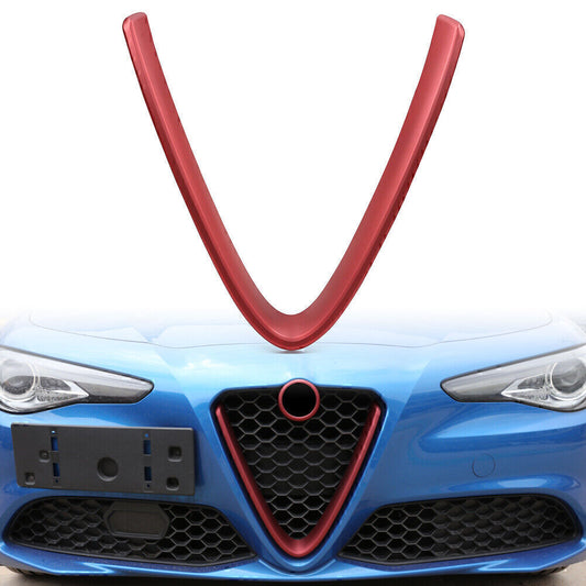 Red Front Bumper Air Grille Trim for Alfa Romeo Giulia 2017 2018 2019 2020