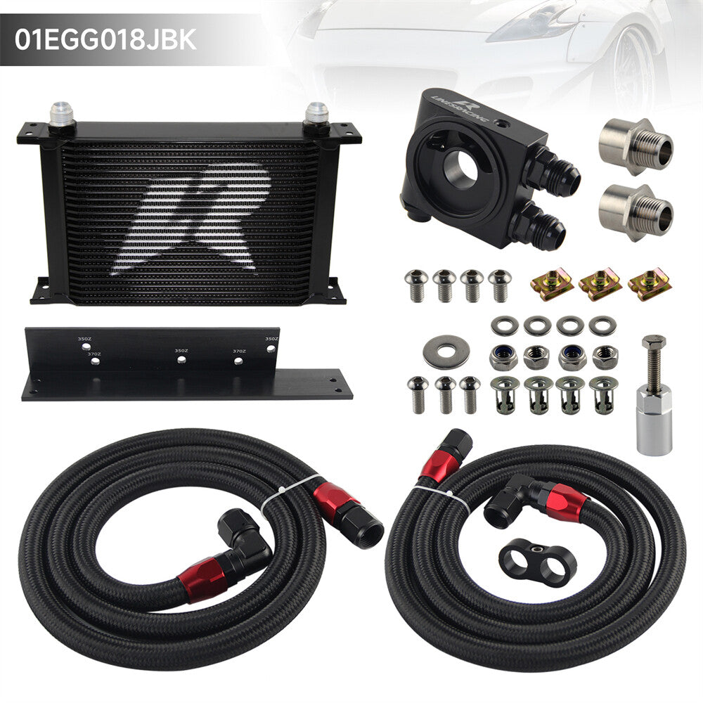 LR 25 Row Bolt On Oil Cooler Kit 73¡ãC Thermostat For Fairlady 350Z Z33 370Z Z34