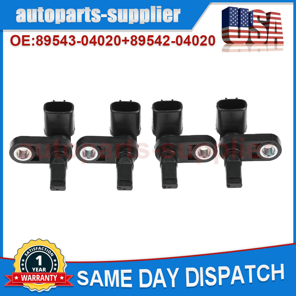 4-piece set of front, rear, left, and right ABS wheel speed sensors suitable for Toyota Tacoma and for Lexus