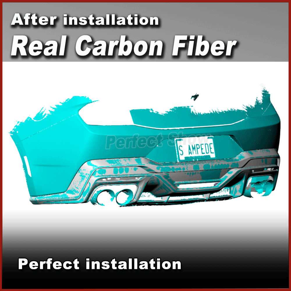 for Ford for Mustang Dark Horse 2024UP Real Carbon Rear Bumper Diffuser Lip Spoiler