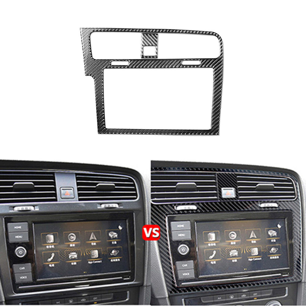 Carbon Fibre GPS Navigation Panel Trim for VW for Golf MK7 2014-2019