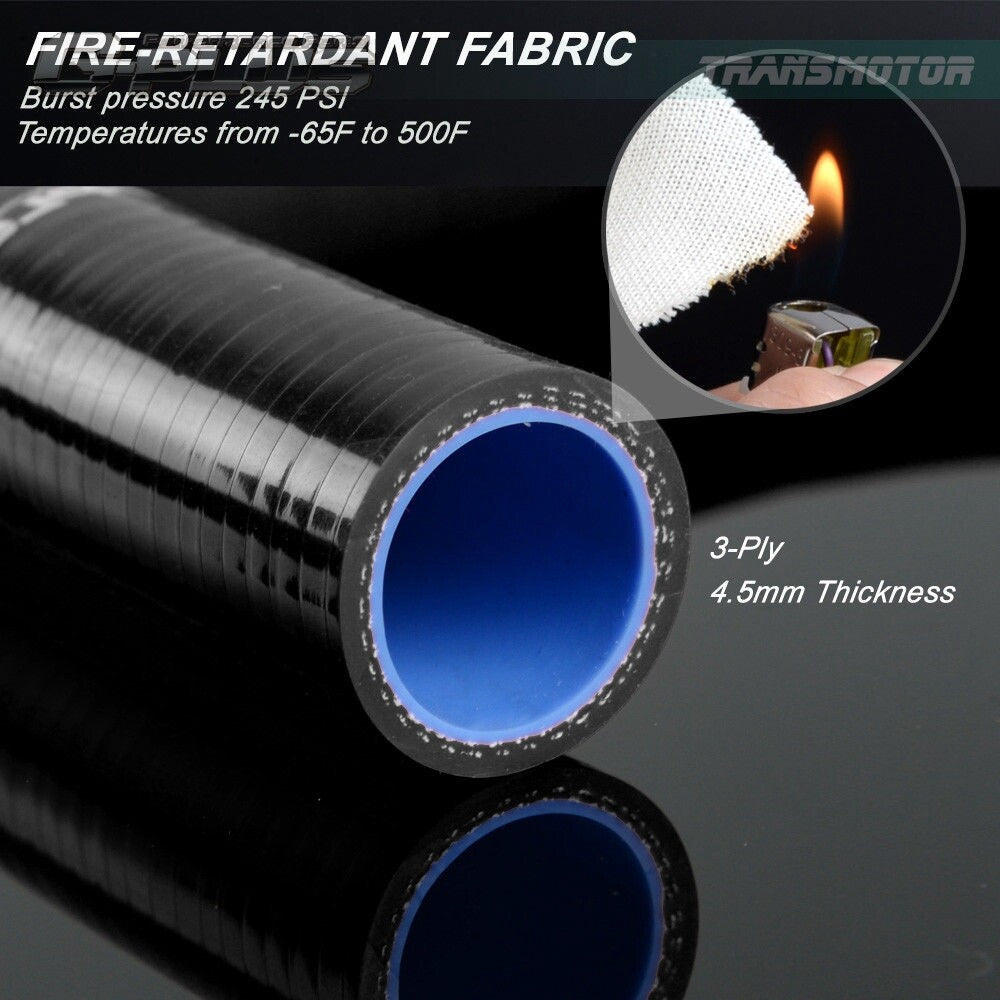 Suitable for 1968-1973 for Nissan for Datsun 510 Ka24-de black silicone radiator hose kit.