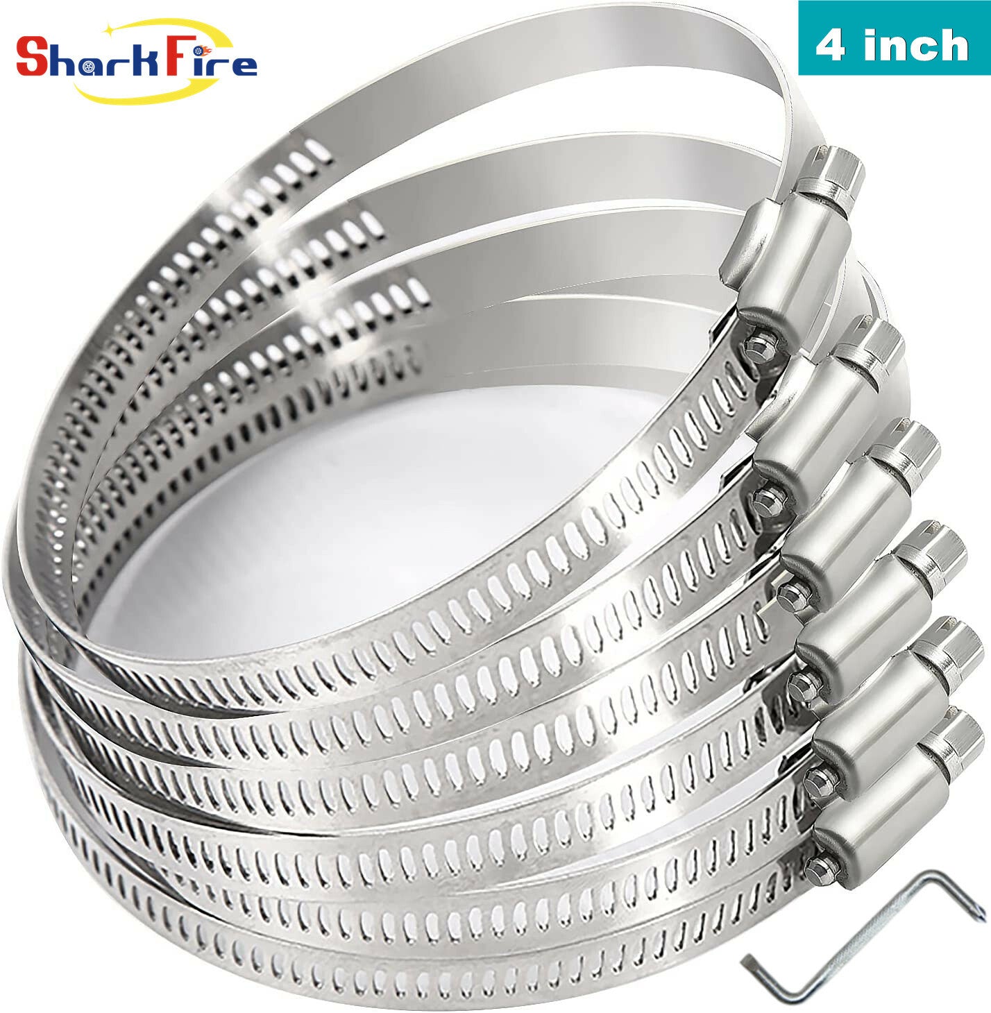 4-inch fuel hose clamp for air hoses, water hoses, fuel hoses, silicone