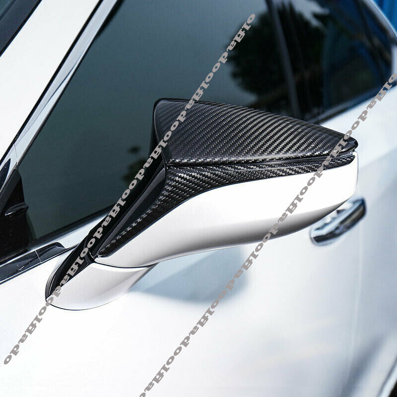 real Carbon Fiber Horn Rearview Mirror Cover Trim for Lexus for ES LS LC UX RC 19-22