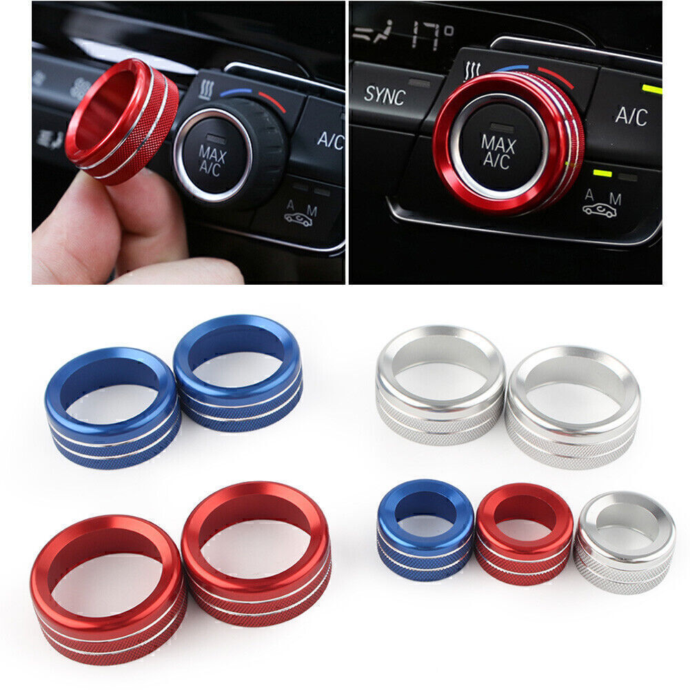Air Condition Knob Switch Trim Cover Ring for BMW GT X1 X3 X4 X5 X6 2013-18 2017