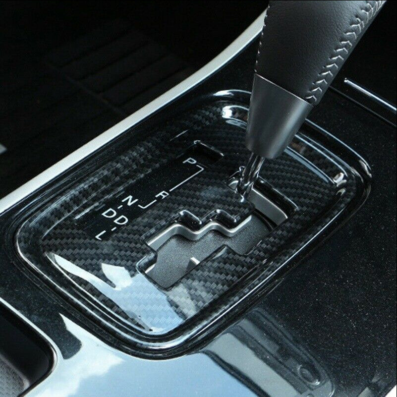 Carbon fiber automotive gear shift cover trim for Mitsubishi Outlander 2013 - 2020