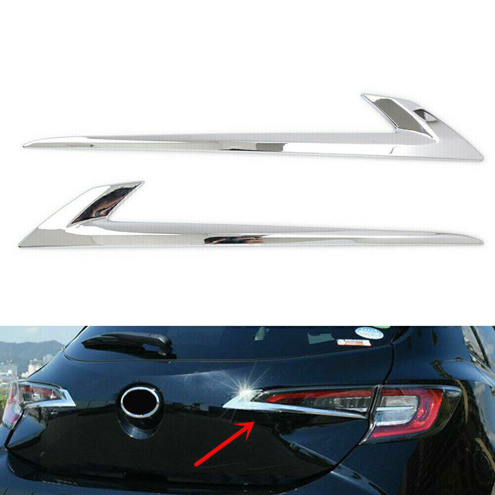 Chrome taillight eyebrow trim is suitable for the 2019 and 2020 for Toyota for Corolla hatchback.
