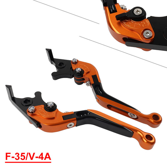 Folding Extendable Brake Clutch Levers for Suzuki GSXR600 GSXR750 11-21 Orange