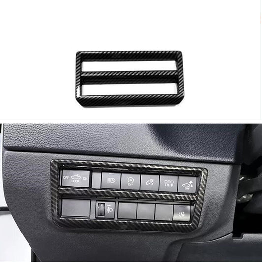 Carbon fiber headlight switch frame cover trim suitable for Toyota Sequoia 2023 2024